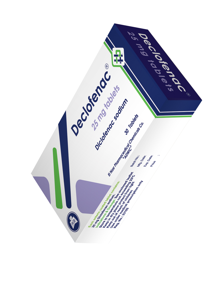 Declofenac 25 mg tablets